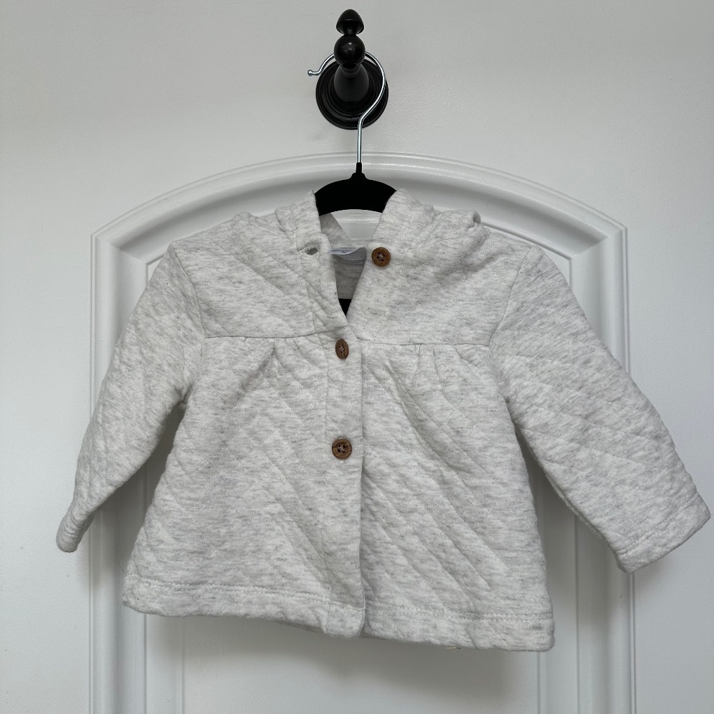 Carter's Gray Baby Quilted Style Jacket 6m